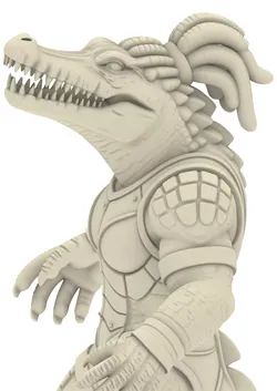 Monster Crocodile Creature Figure 3D print model