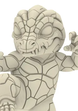 Monster Crocodile Warrior Animal Reptile 3D print model