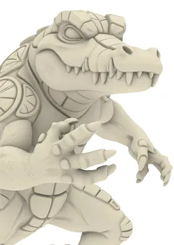 Monster Crocodile Warrior Animal Reptile 3D print model