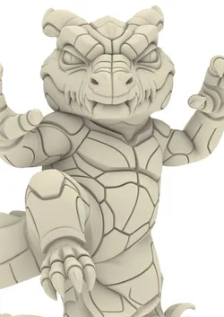 Monster Crocodile Warrior Animal Reptile 3D print model