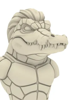 Monster Crocodile Warrior Animal Reptile 3D print model