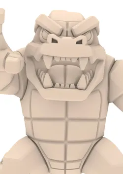 Monster Crocodile Warrior Animal Reptile 3D print model