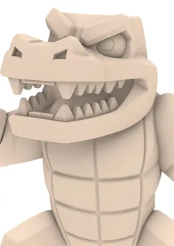 Monster Crocodile Warrior Animal Reptile 3D print model