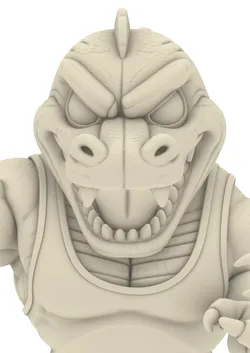 Monster Crocodile Warrior Animal Reptile 3D print model