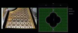New Chinese Quatrefoil Pattern Aluminum Partition Screen  3D model