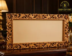 Ornamental Floral CNC Nameplate Frame 3D model