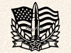 Other STL Download - memorial-day-bullet wall art home decorby Kaoz Kitten