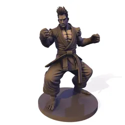PBR Martial Artist Statue 3D print model