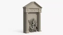 Peaceful Goddess Relief Structure Beige 3D model