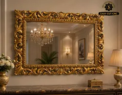 Premium Baroque CNC Decorative Frame 3D model