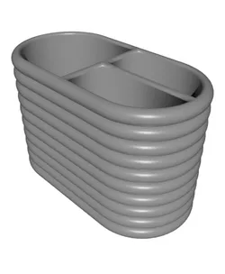 Ribbed Toothbrush Holder with Compartments