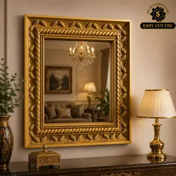 Rustic Pine Cone CNC Picture Frame 3D model