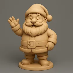 Santa Claus waving figure