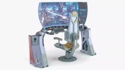Sci-Fi Operator Control Desk Rigged 3D model