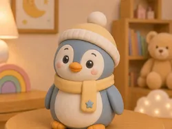 Sculptures & Artworks STL indir - Cozy Penguin Figure - ALIX3D
