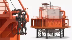 Single Point Mooring Buoy Platform 3D model