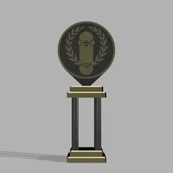 🛹👑 Skate Trophy with Laurel Crown