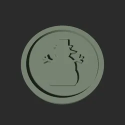 Snowman Disc – 3D Printable Game Token