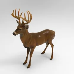 Standing Deer Figure 1/32 Scale – Realistic Wildlife Animal for Dioramas and Scenery
