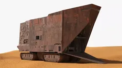 Star Wars Jawa Sandcrawler in Desert 3D model