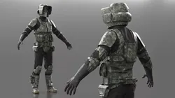 Star Wars Scout Trooper Armor Forest Rigged for Cinema 4D 3D model