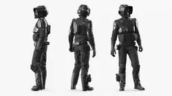 Star Wars Shadow Trooper Armor Black Edition Rigged for Maya 3D model
