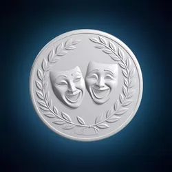 Theater Masks Medallion 3D Print Model 3D print model