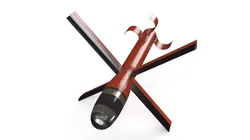 Training Glide Bomb with Cross Wings and Nose Cone Red 3D model