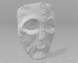 Viking Wooden Mask CNC STL File 3D model