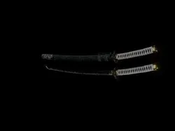 Wandering Ronin Katana  Japanese Sword Set Low-poly 3D model
