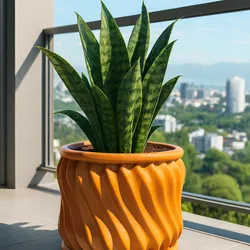 Wave Textured Planter - Wavy Decorative Vase STL for 3D Printing