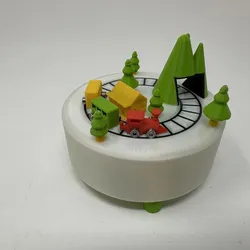 Windup Animated Christmas Music Box