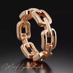 Chain gold ring 3D print model
