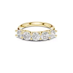 Five Stone Diamond Ring STL 3DM CAD Model 3D print model