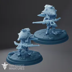 Goblin Arbalist ( Male Goblin Fighter with Lance / Goblin Knight / Wargaming Unit / Worlds Beyond Brawl / One Page Rules OPR Compatible )