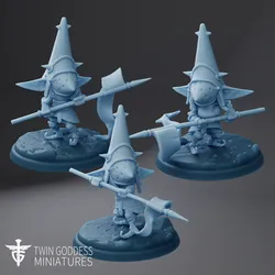 Goblin Spearmen  ( Male Goblin Fighter with Lance / Goblin Knight / Wargaming Unit / Worlds Beyond Brawl / One Page Rules OPR Compatible )