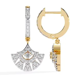 Solitaire Diamond Earring with render and detail images 45 3D print model