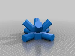Space Frame connector for PVC 1" pipe