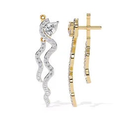 Solitaire Diamond Earring with render and detail images 16 3D print model
