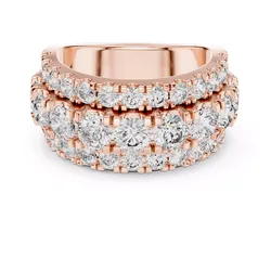 4mm Round Cut Diamond Stacking Wedding Band 3DM STL Video 3D print model