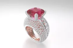 Big Stone and Pave Ring  3D print model