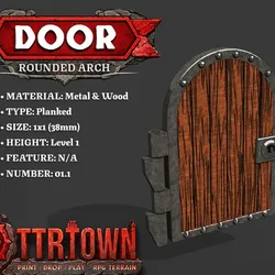 Door - Arch - Wooden Gate - Level01 - 1x1 - 001.1