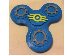 Fidget Tri-Spinner with Themed Bearing Caps