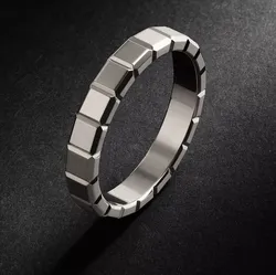Gents Ice-Cube Blocks Plain Gold Ring 3D print model