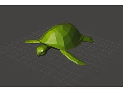 Honu Sea Turtle Low Poly
