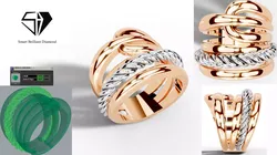 Infinity Twist Gold Ring Infinity Twist Womens Ring gr0001 3D print model