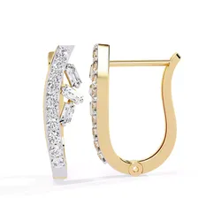 Solitaire Diamond Earring with render and detail images 13 3D print model