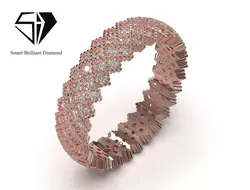 Sparkling Lace Eternity CAD Ring model rr0165 3D print model