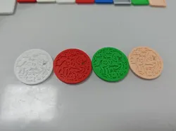 Year of the Horse Custom Color Swatch / Round Personalized Color Card / Keychain Pendant / Small and Cute - Free 3D Print Model