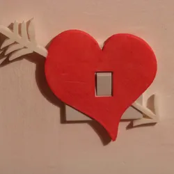 Heart-shaped light switch cover